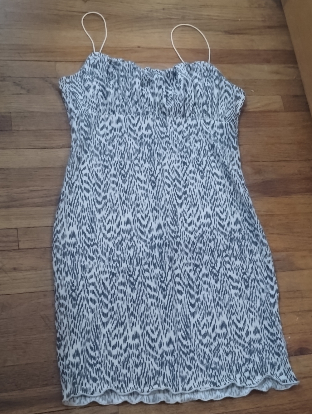 Urban Outfitters Black and White Spotted Slip Dress